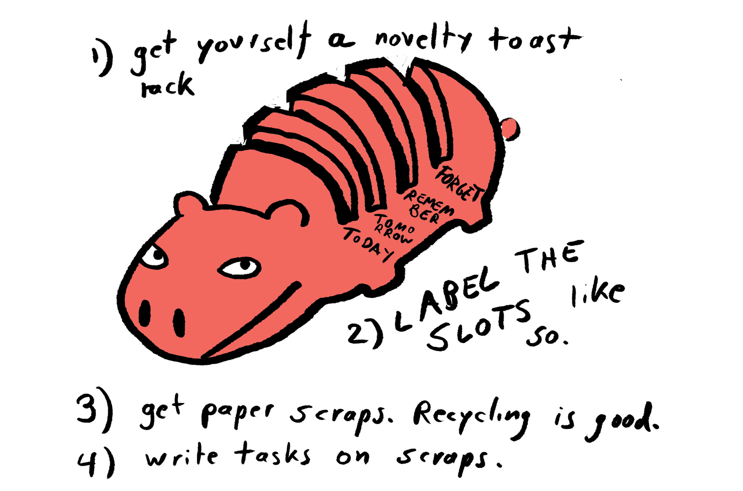 The Red Hippo Toast Rack Time Management System